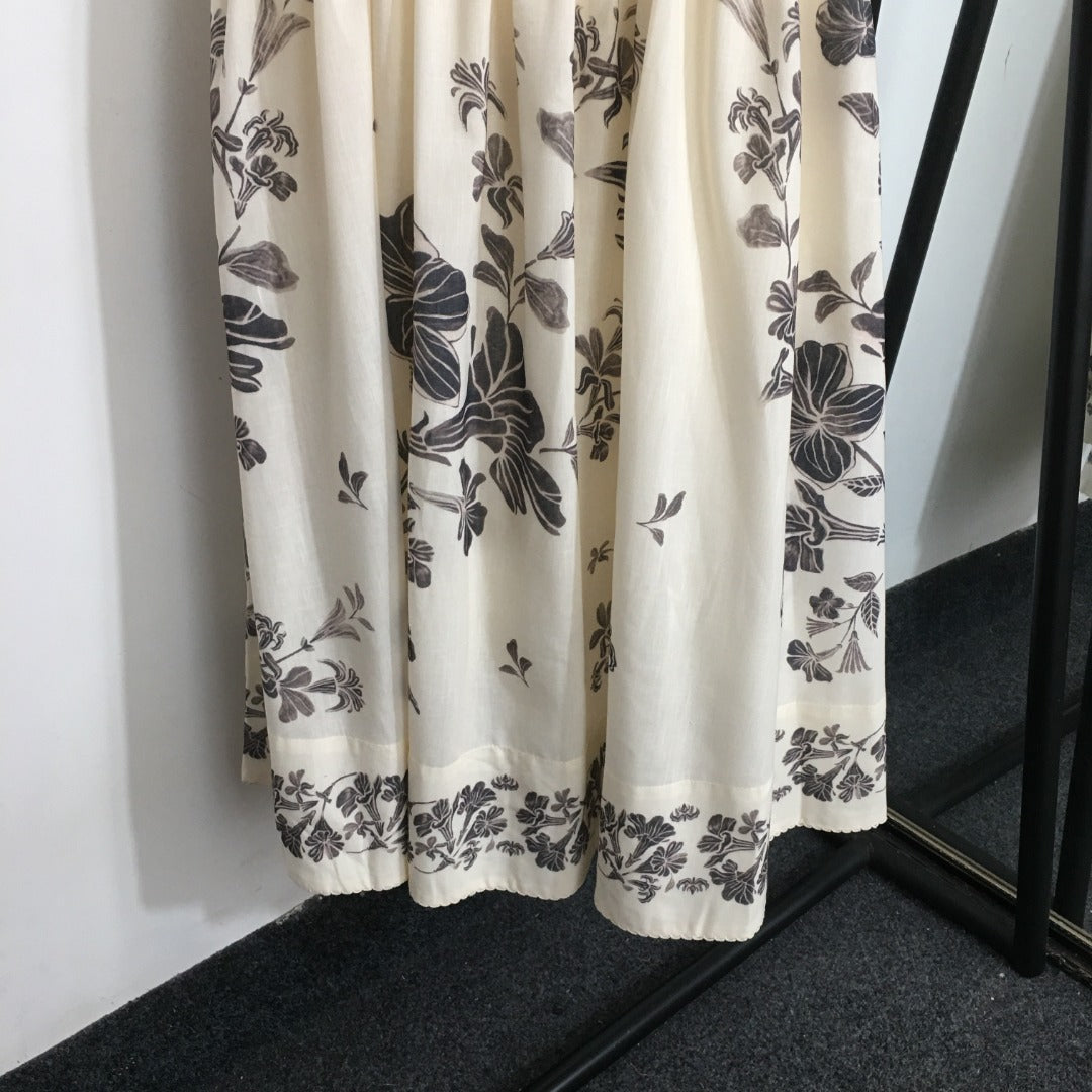 ZIM* Pearl Neck Waist Sling Dress