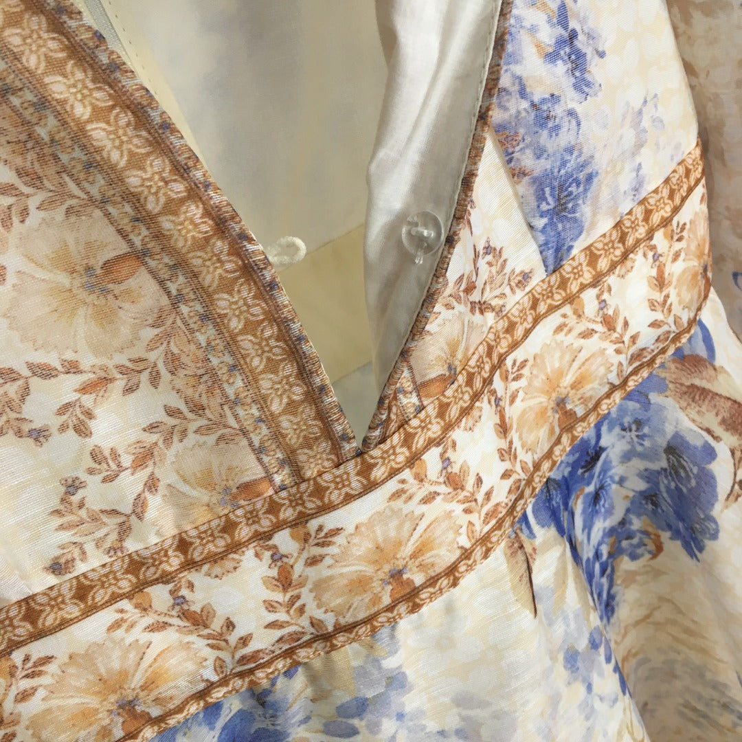 ZIM* Floral V-neck waist dress