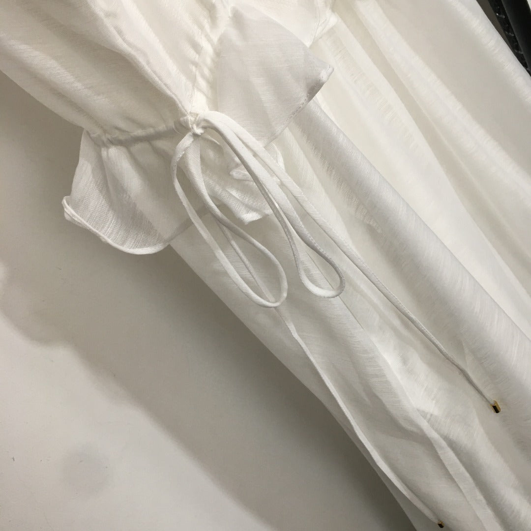 ZIM* Lotus hem halterneck waist vest dress