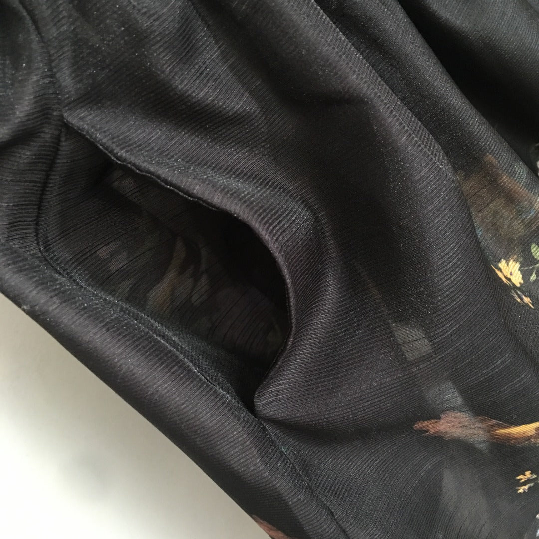 ZIM* Colorful Flower Print V-Neck Chain Dress