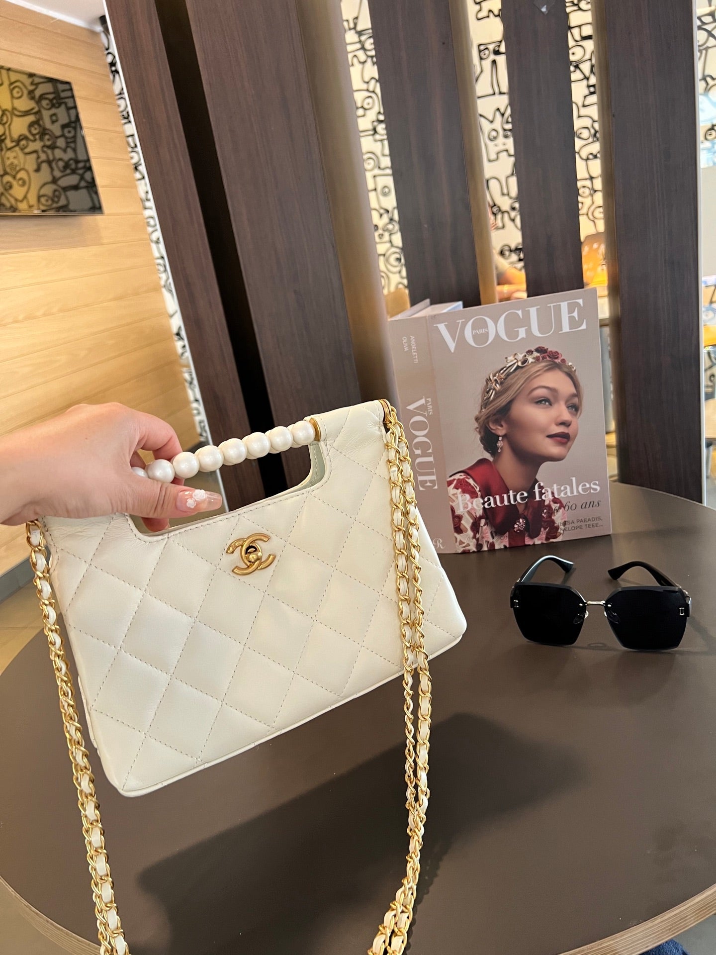 CHAN* 25SS Pearl Handle Bag