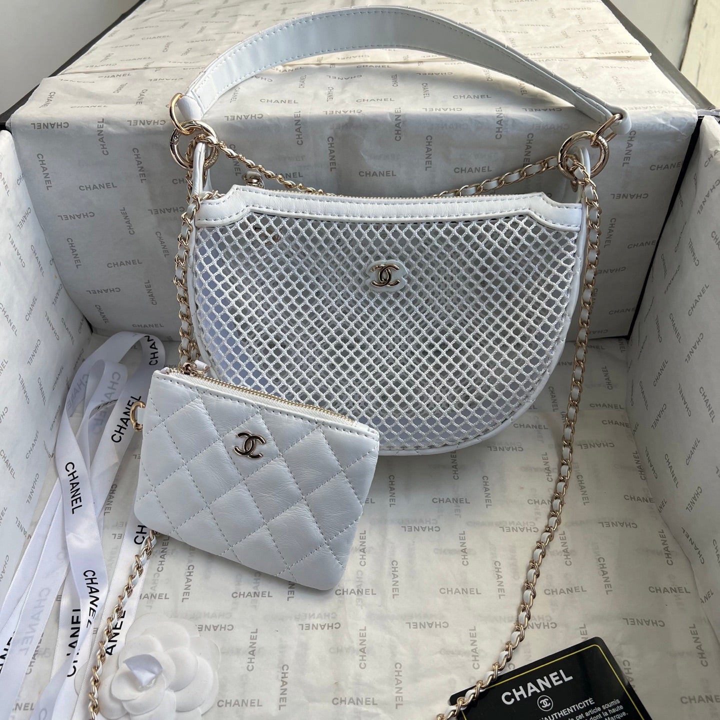 CHAN* 25SS Fishnet Mesh Bag