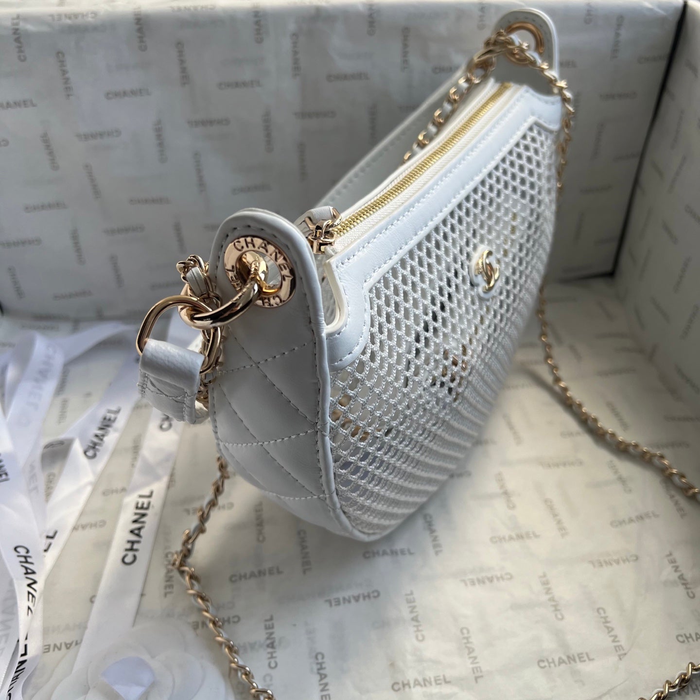 CHAN* 25SS Fishnet Mesh Bag