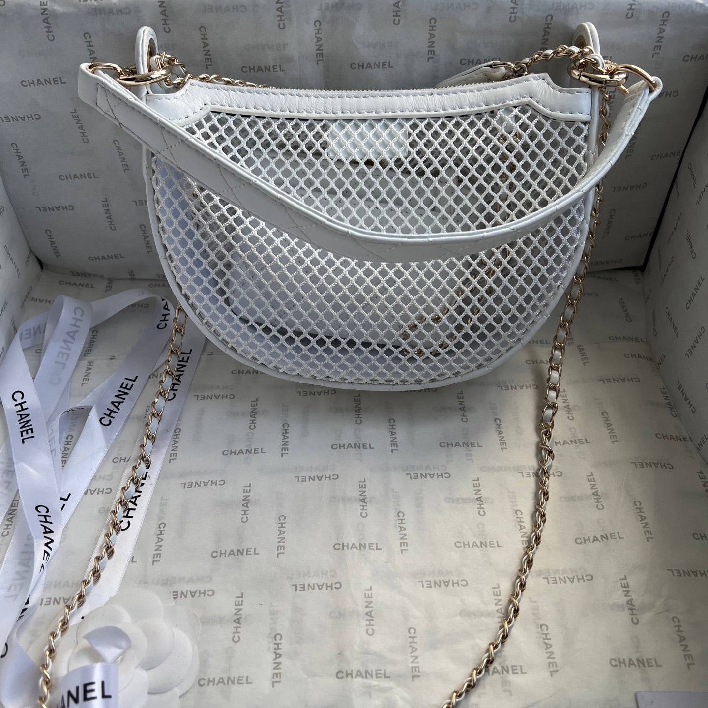 CHAN* 25SS Fishnet Mesh Bag