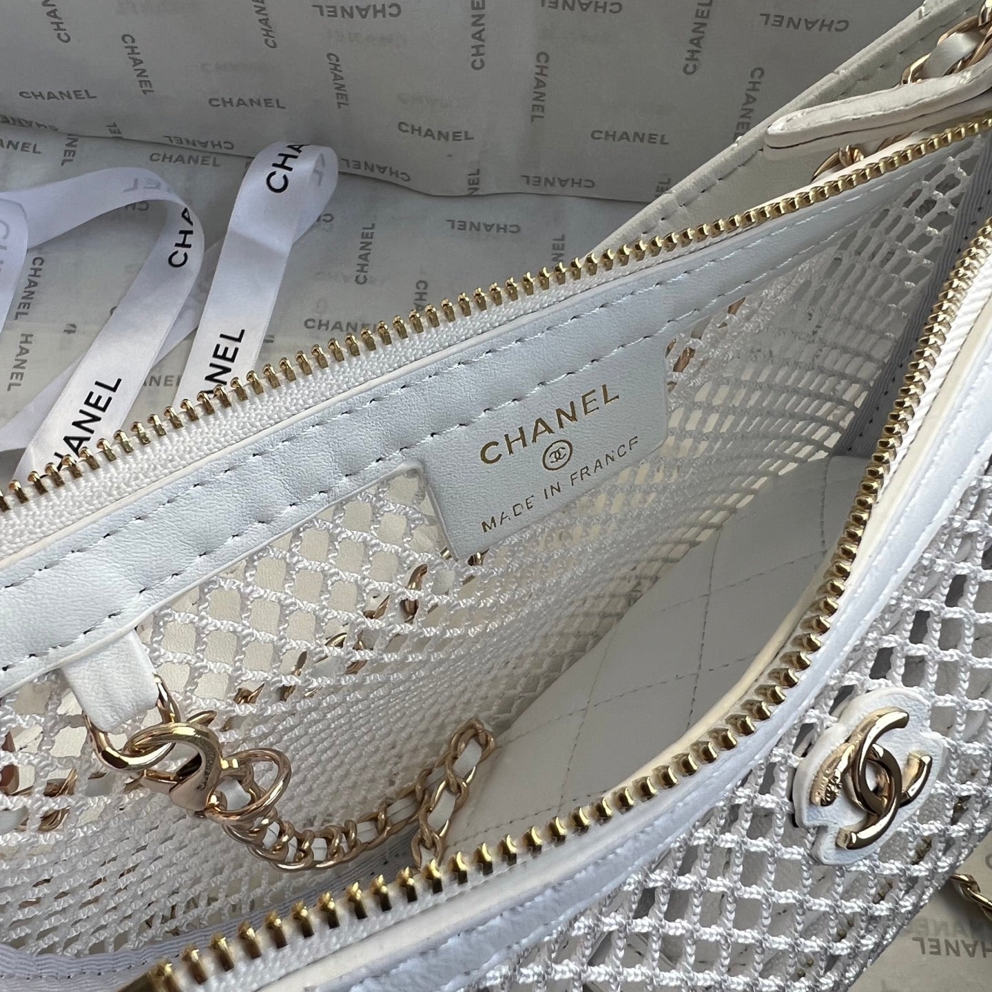 CHAN* 25SS Fishnet Mesh Bag