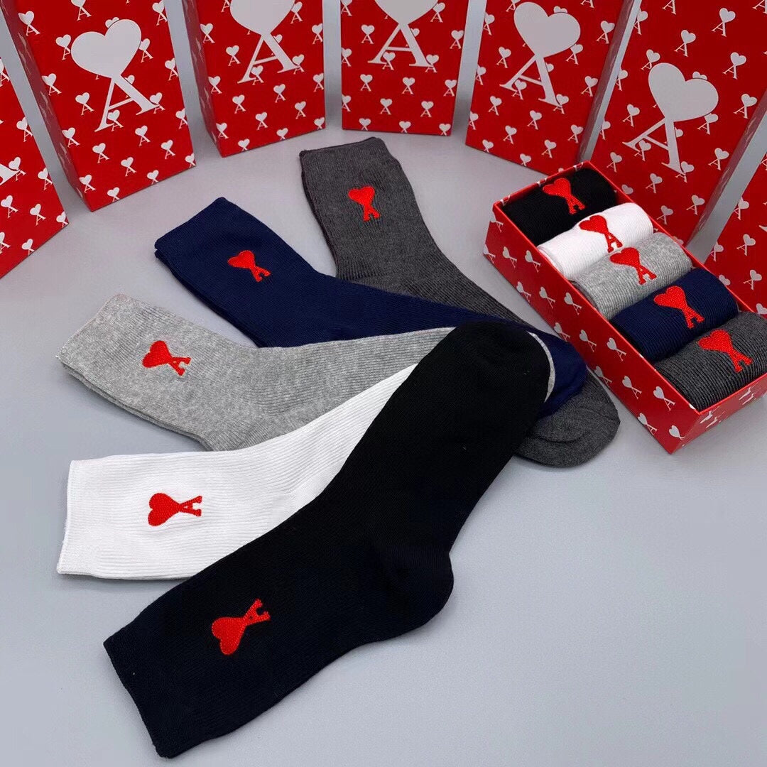 AMI* Cotton Men's Socks (5 pairs per box)