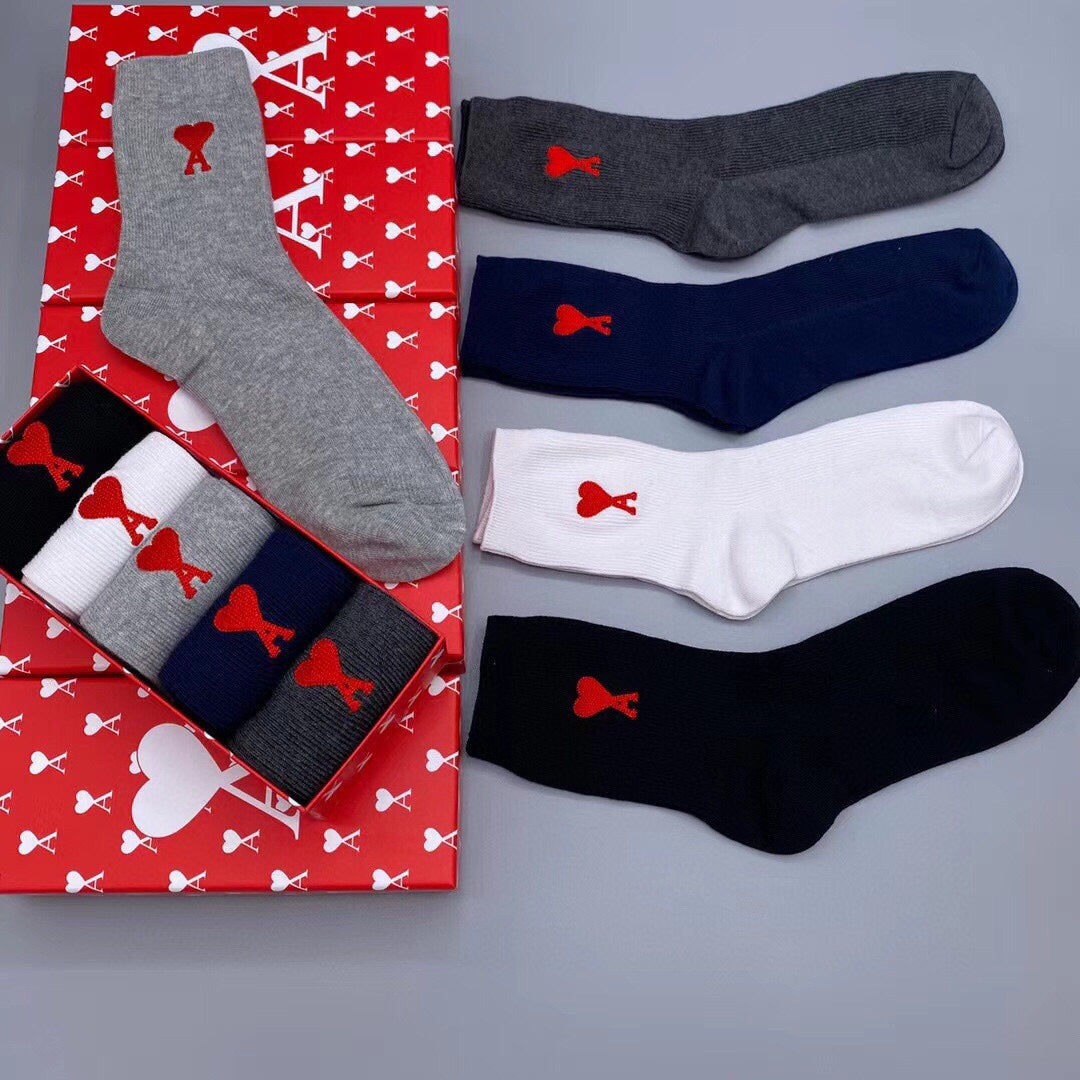 AMI* Cotton Men's Socks (5 pairs per box)