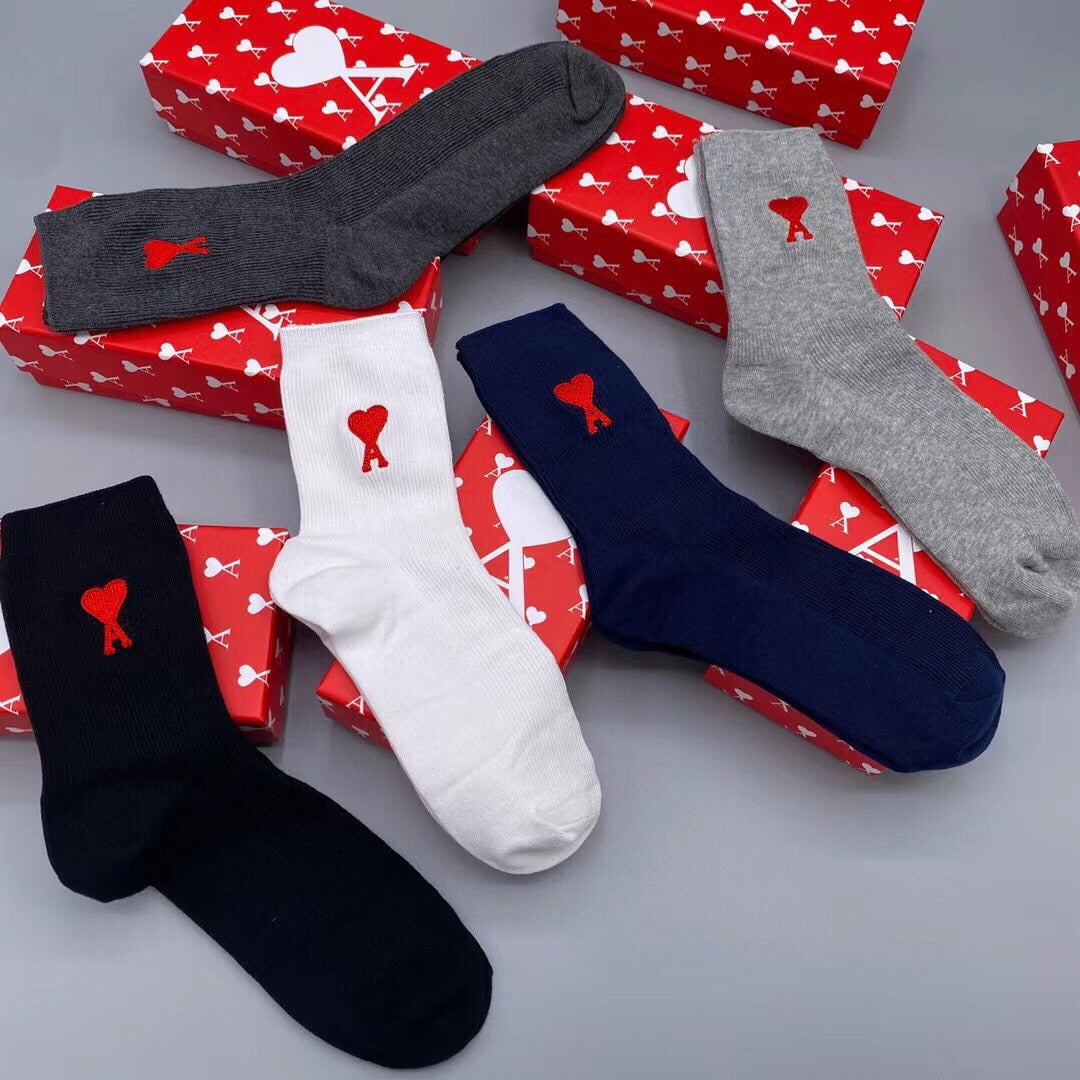 AMI* Cotton Men's Socks (5 pairs per box)