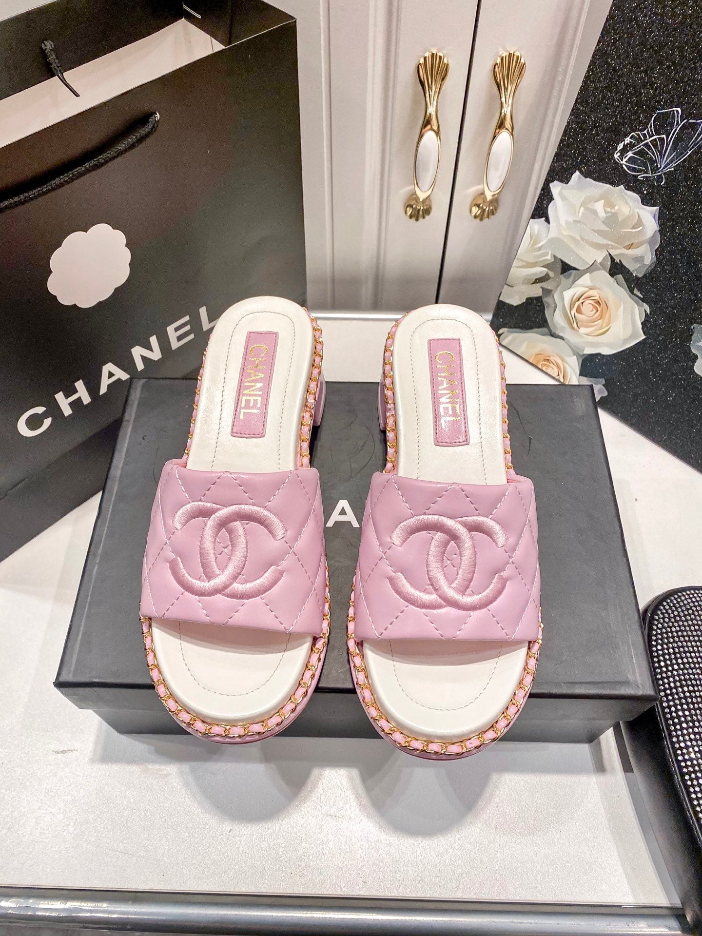 CHNA* 25 Platform High Heel Slippers