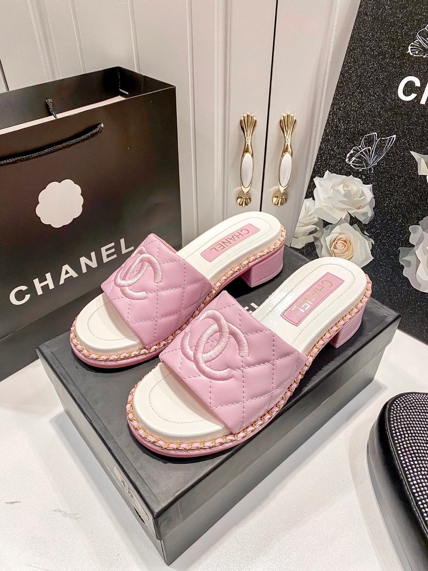 CHNA* 25 Platform High Heel Slippers