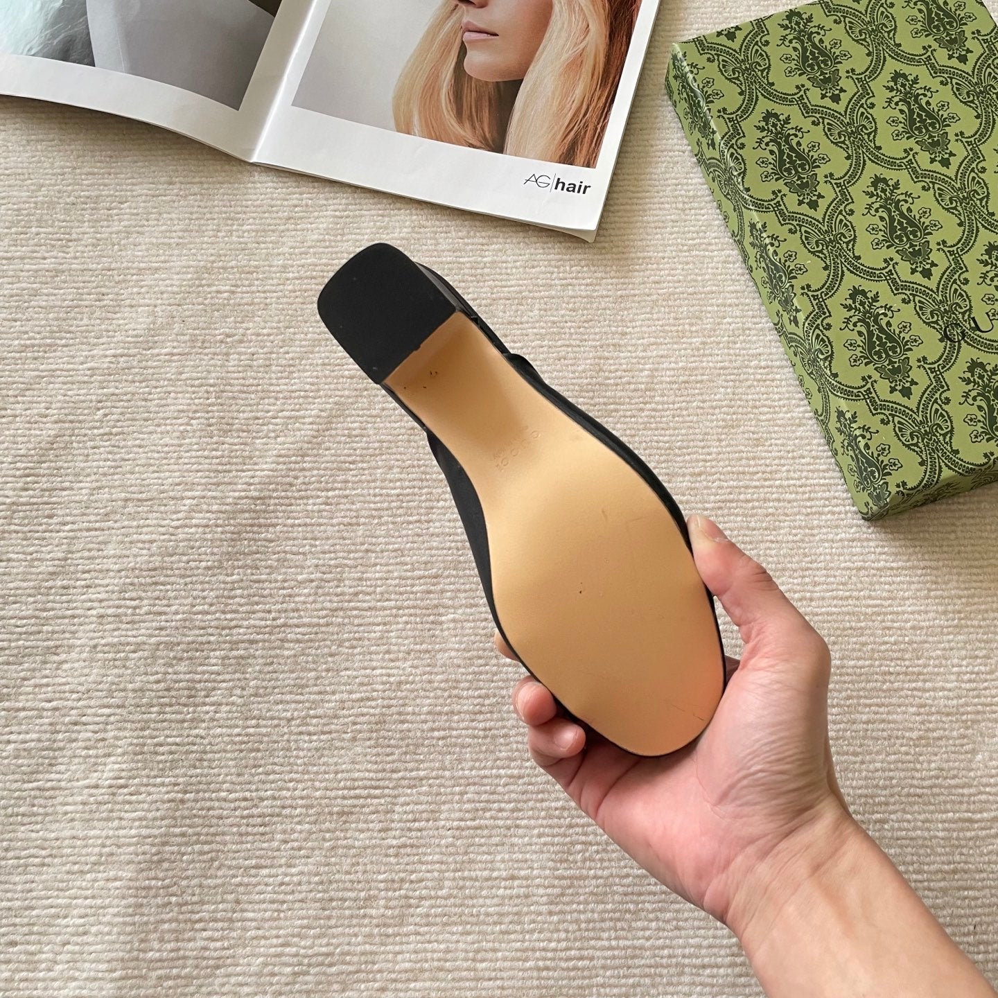 GU* 25 Double G Block Heel Sandals