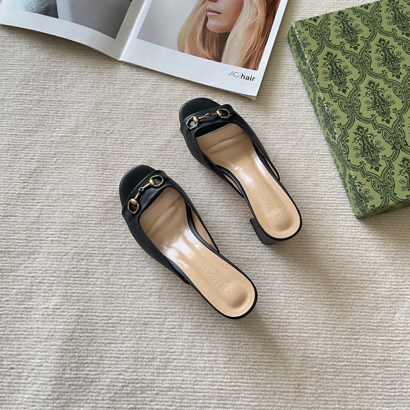 GU* 25 Double G Block Heel Sandals