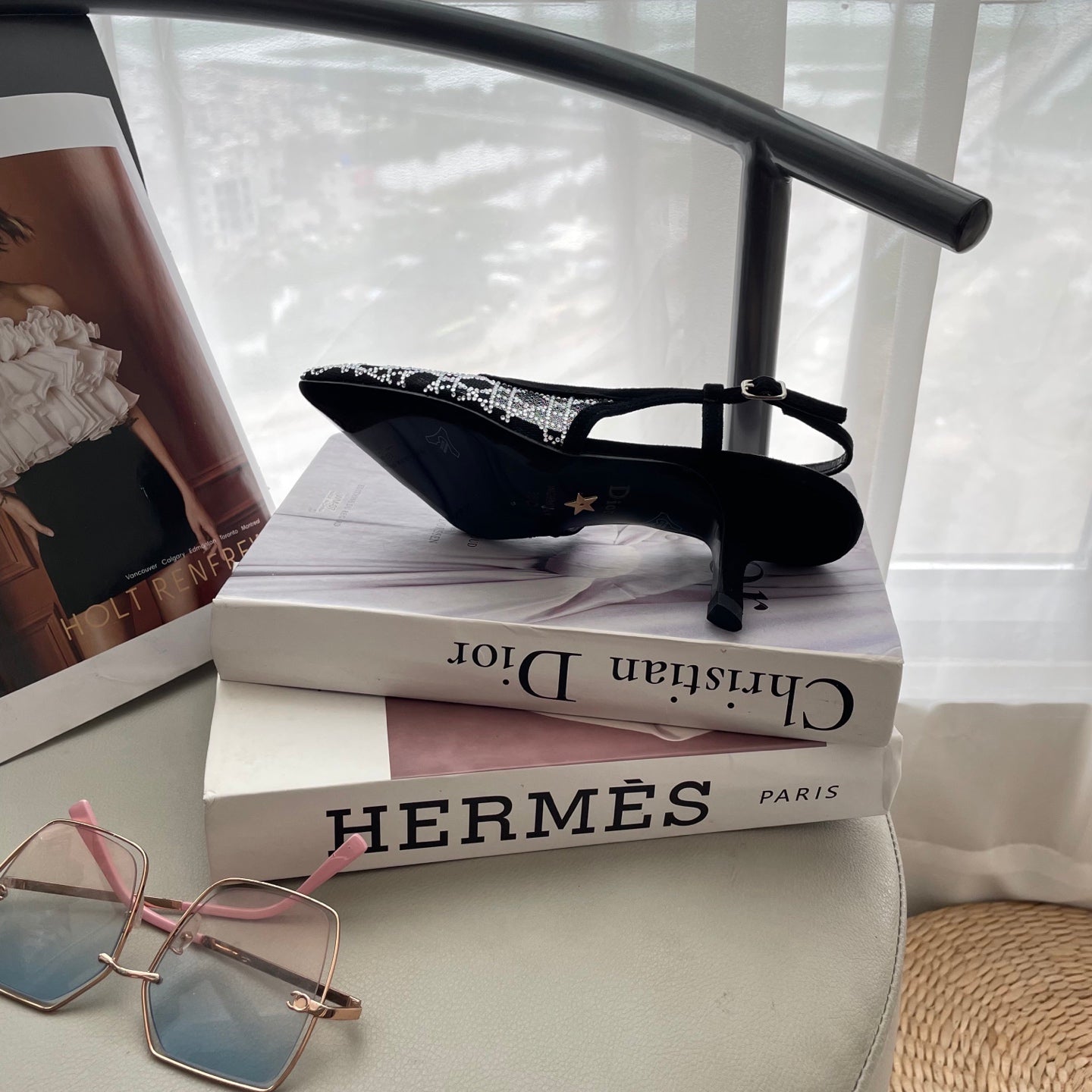 DIO* 25SS mesh diamond sandals