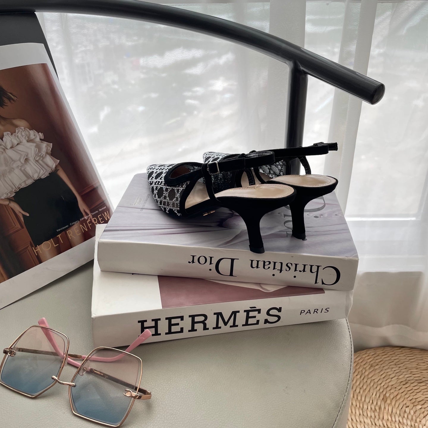 DIO* 25SS mesh diamond sandals