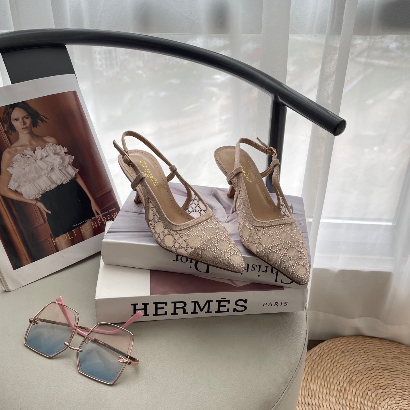 DIO* 25SS mesh diamond sandals