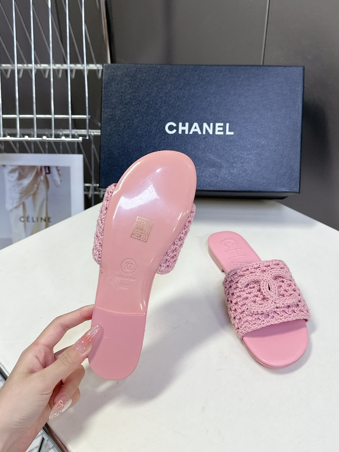 CHAN* 25SS Woven Slippers VIP