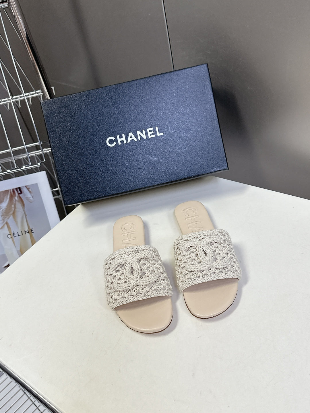 CHAN* 25SS Woven Slippers VIP