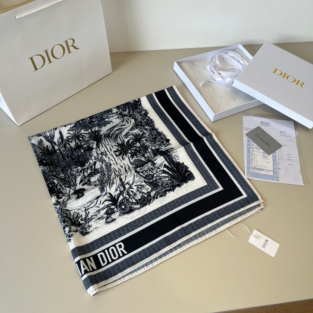 DIO* 25SS 100% silk square scarf