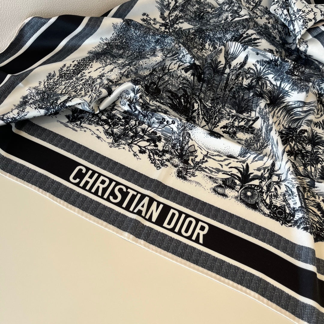 DIO* 25SS 100% silk square scarf