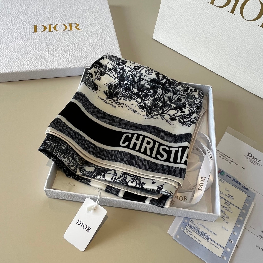 DIO* 25SS 100% silk square scarf