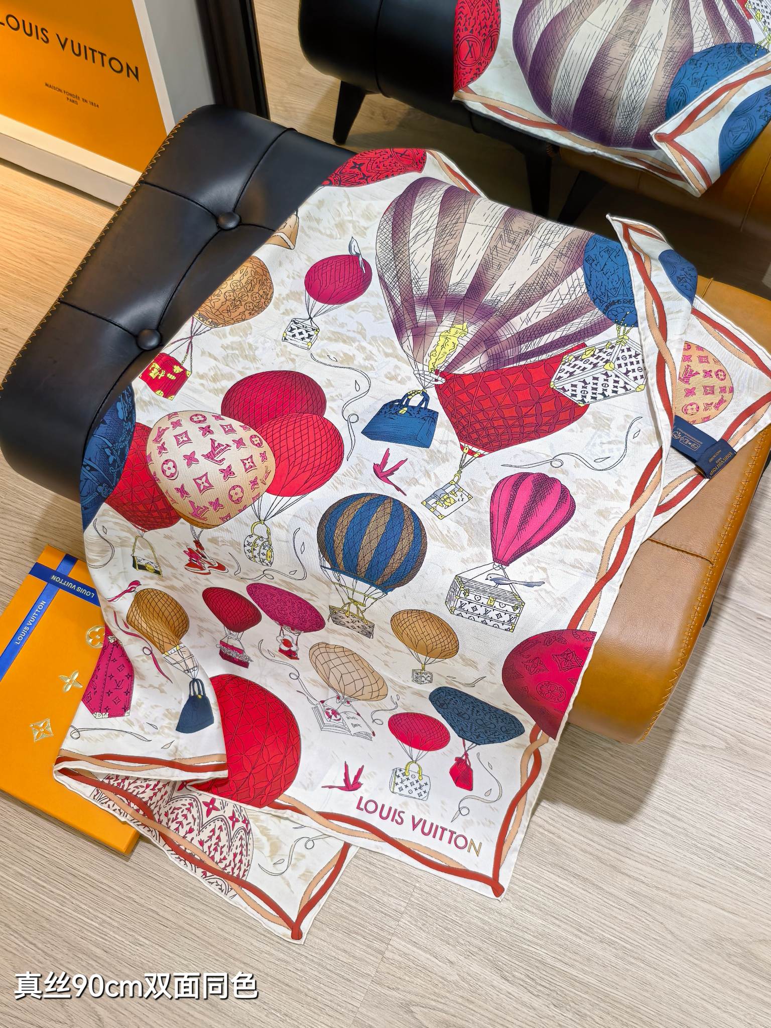 LV* 25SS 100% silk square scarf