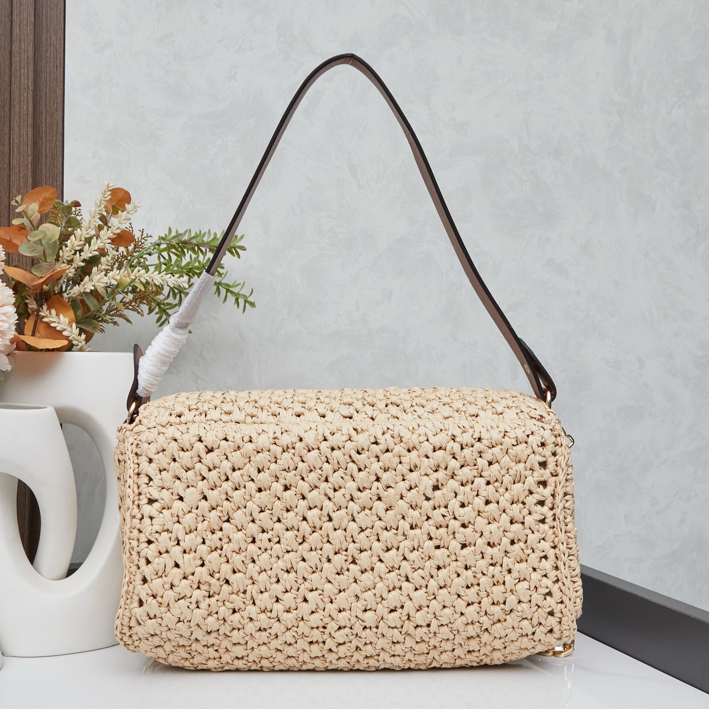 LOU* 25SS woven raffia bag