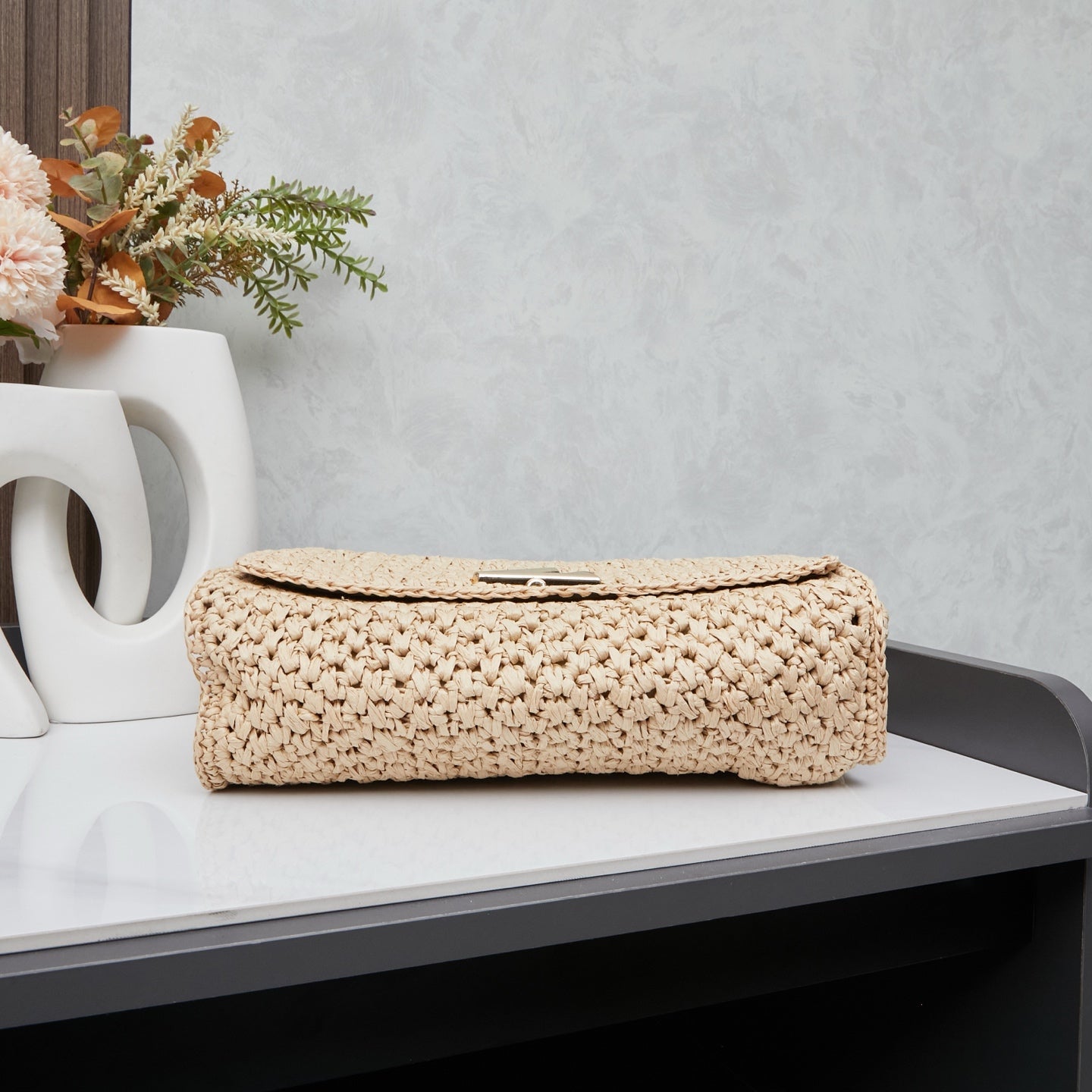 LOU* 25SS woven raffia bag