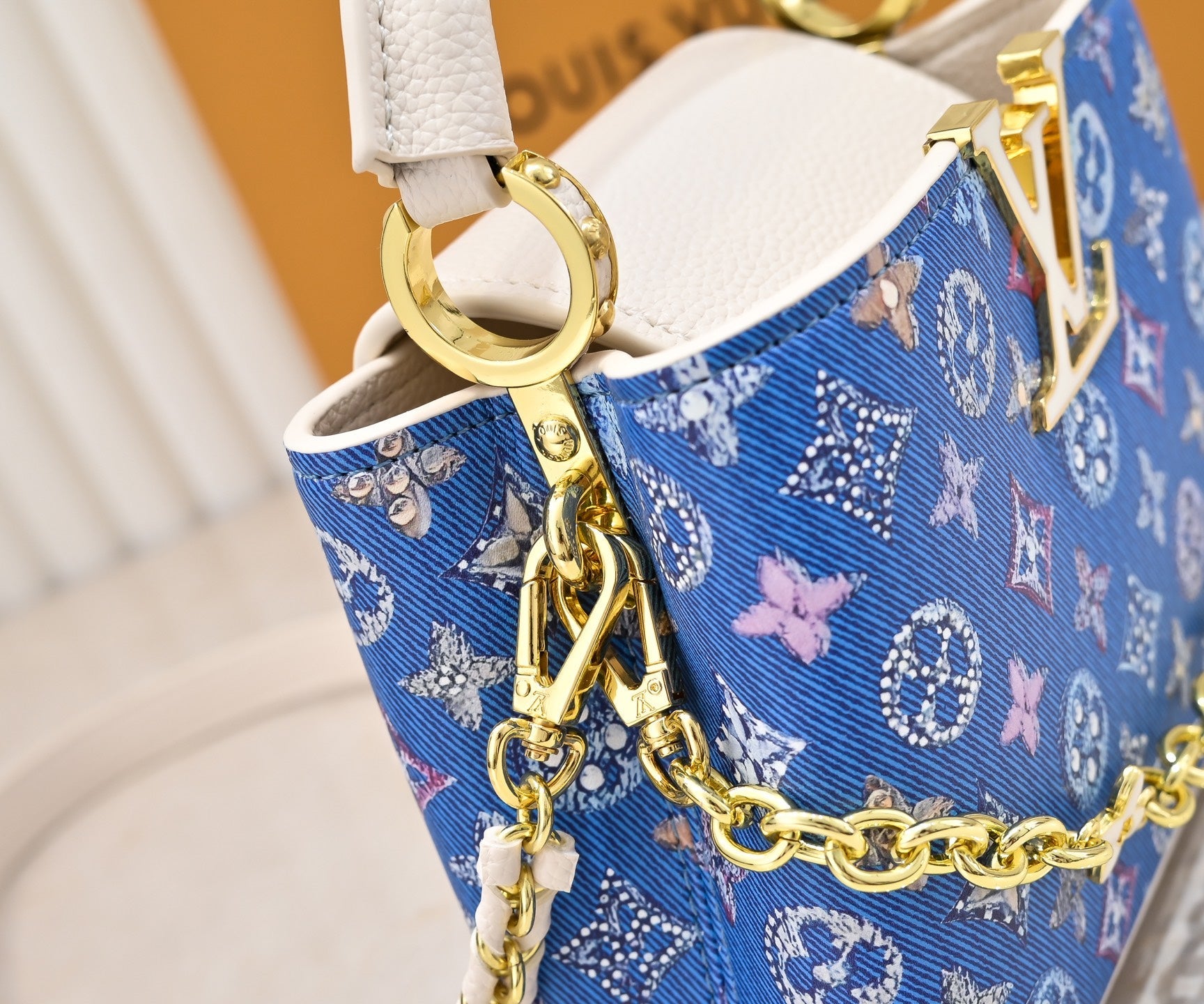 LOU* 25SS denim stab handbag