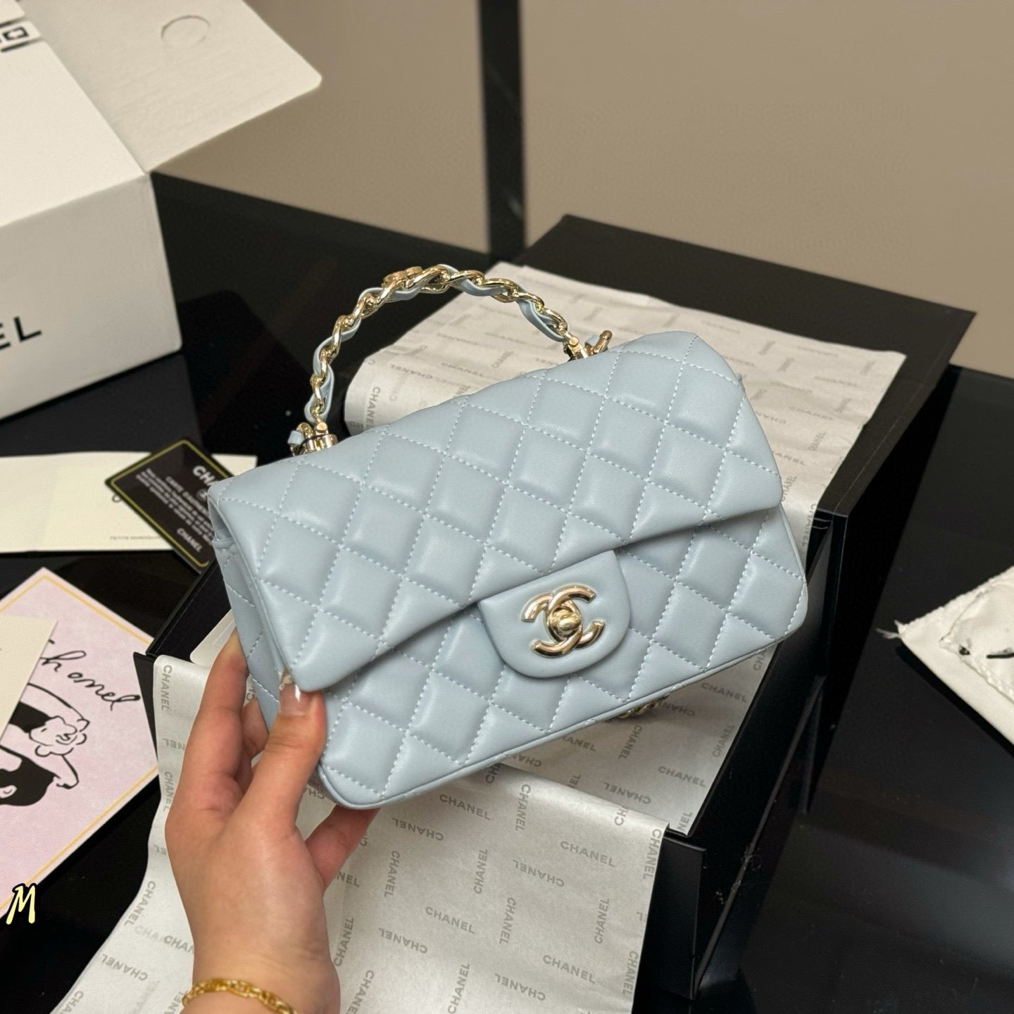 CHAN* 25SS Handle Chain Bag