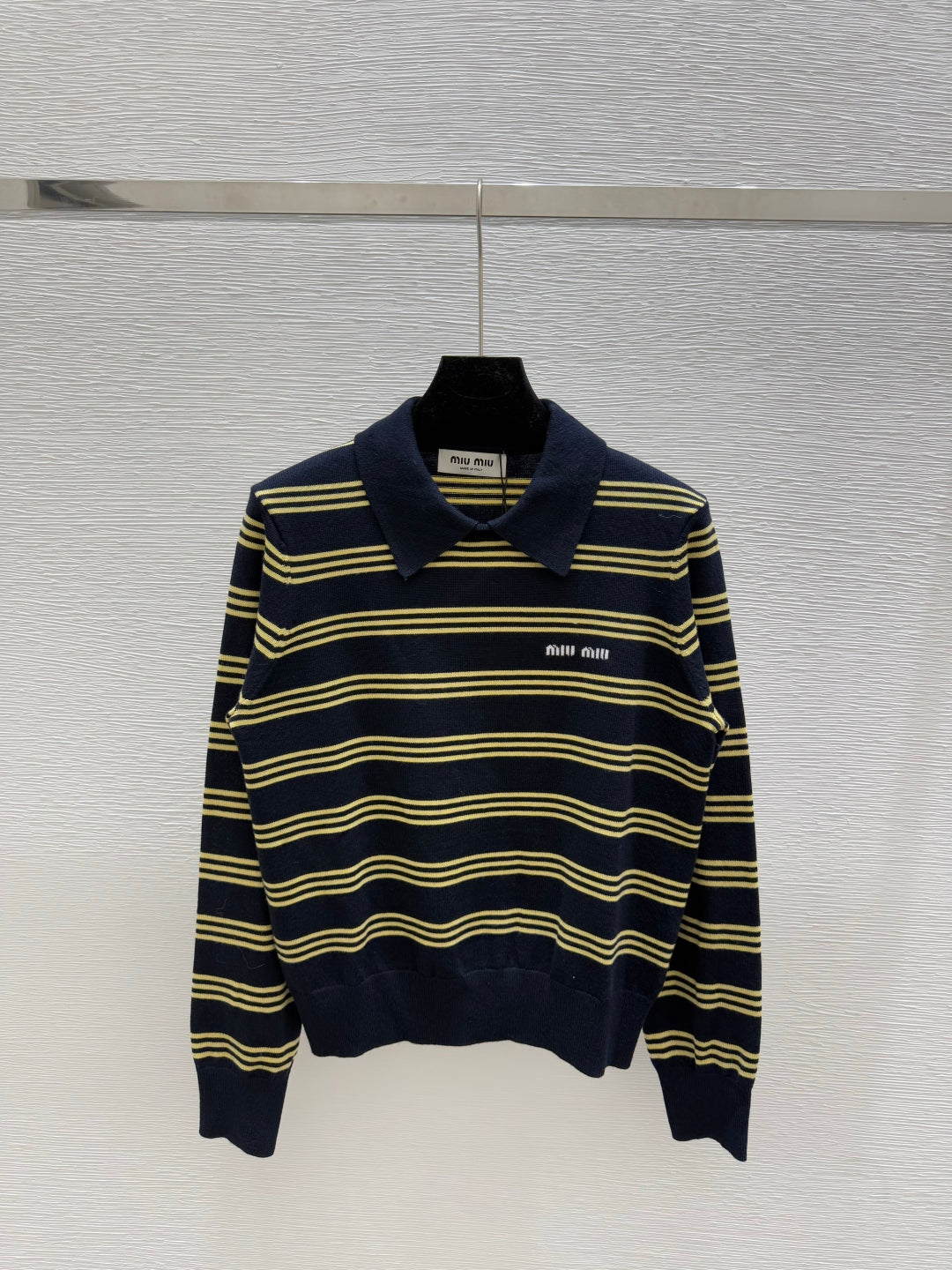 MIU*25SS contrast color knitted cardigan