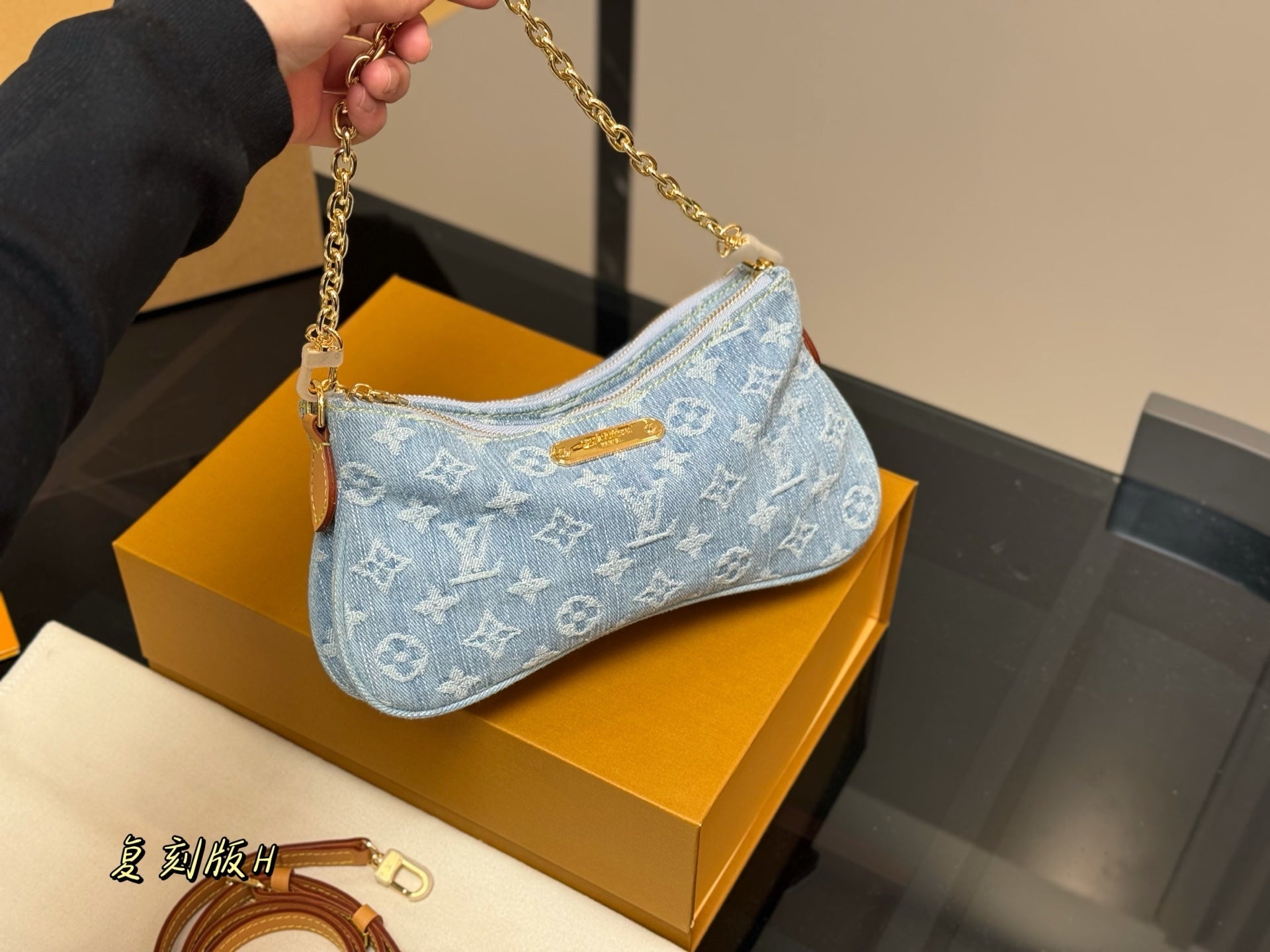 LOU* 25SS denim mahjong bag