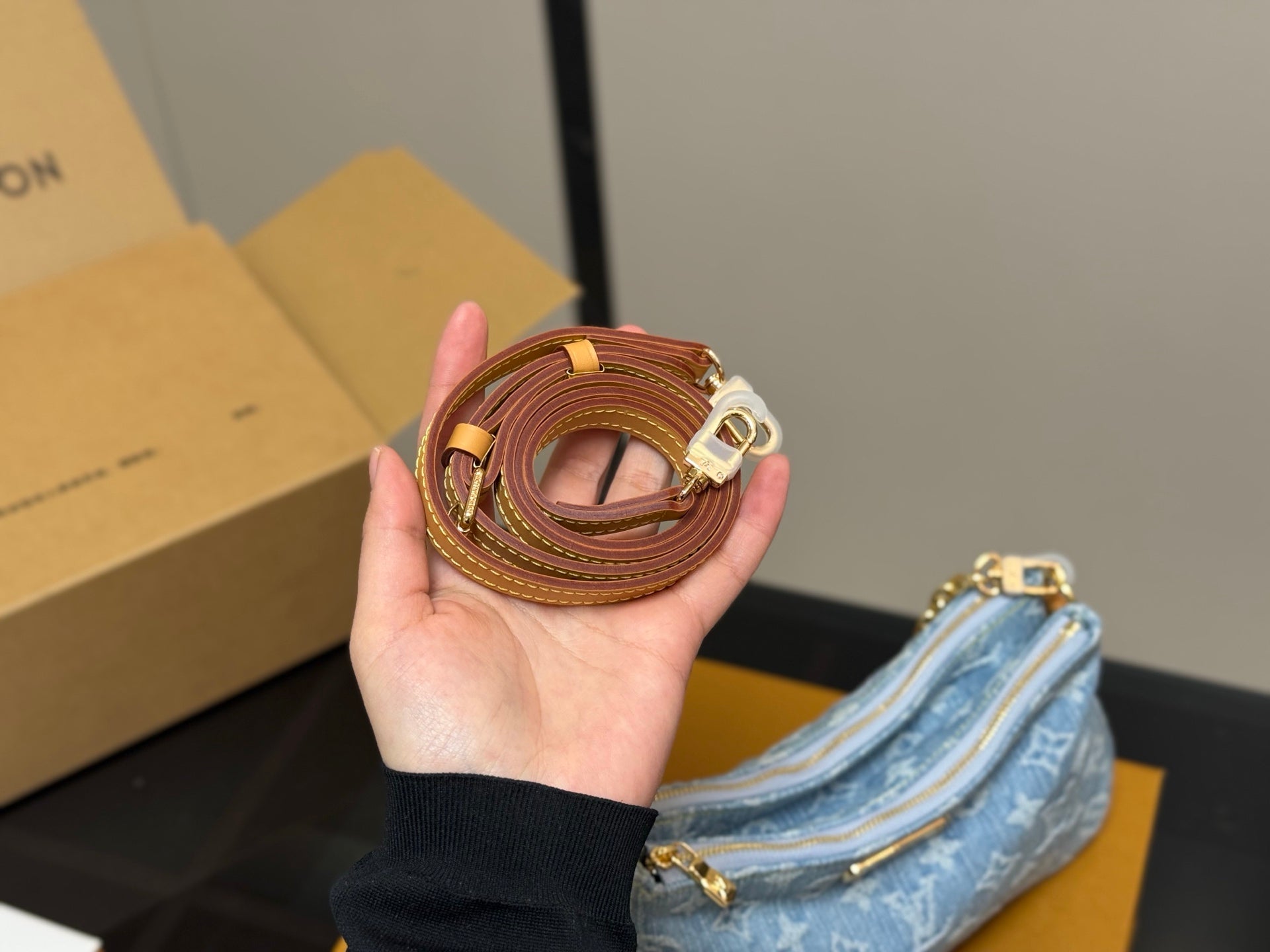 LOU* 25SS denim mahjong bag