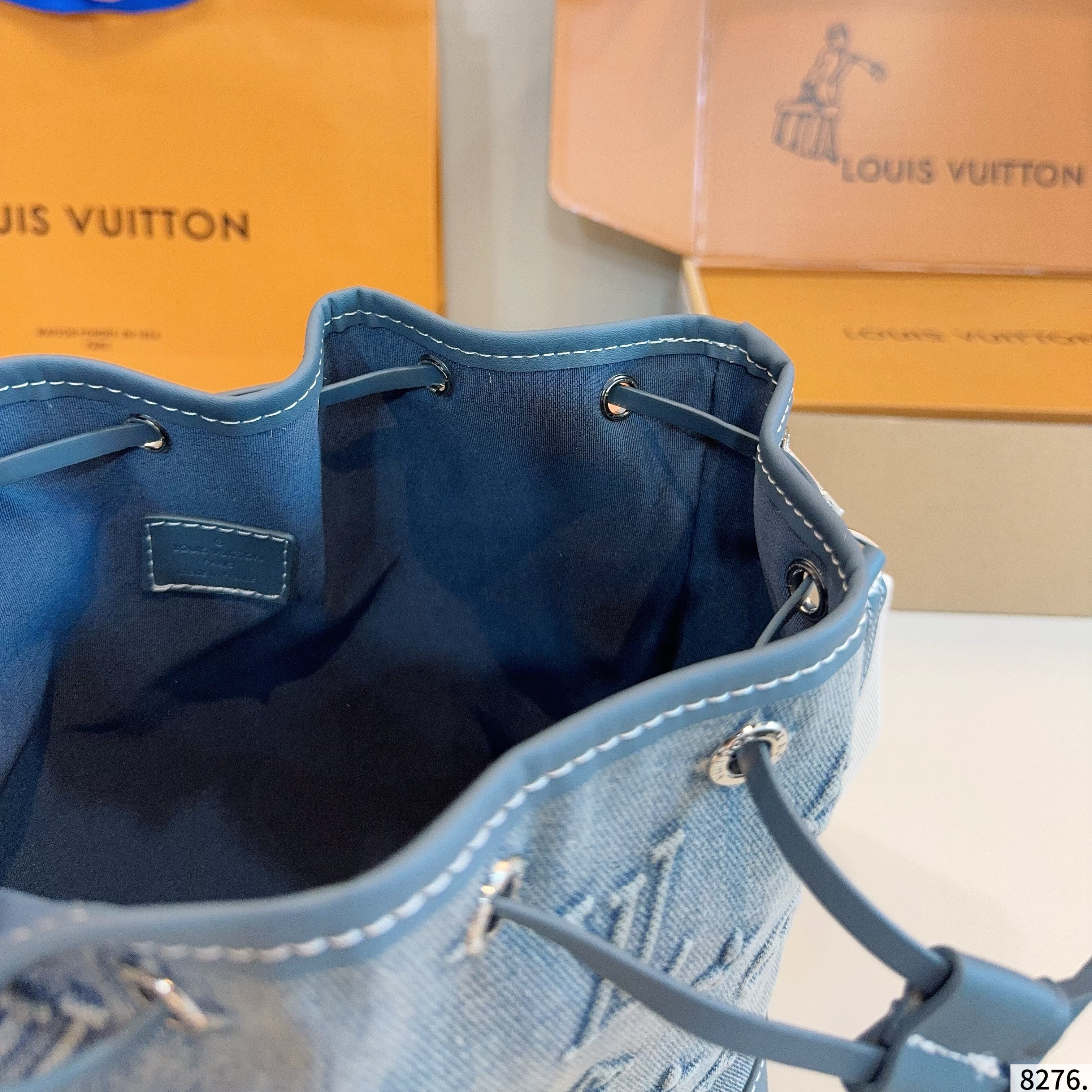 LOU* 25SS denim French bucket bag