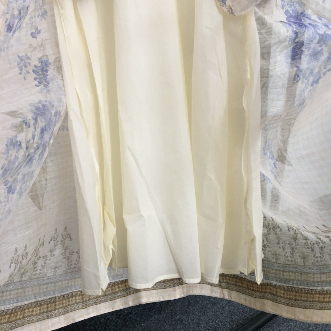 ZIM* Flower Print 3D Butterfly Petal Lace-Up Tube Dress