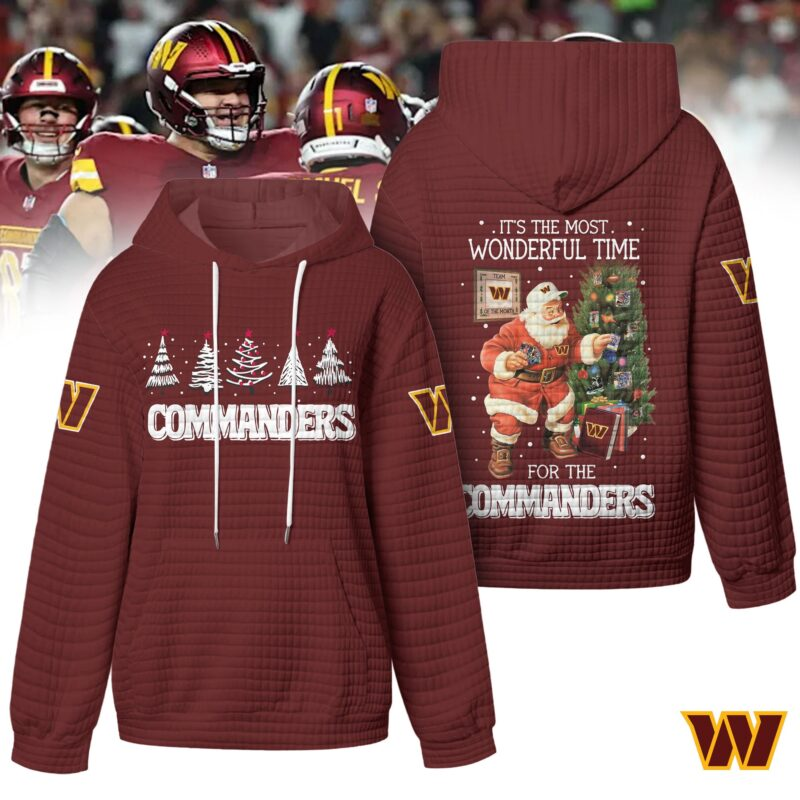 Washington Commanders | Premium NFL Christmas Waffle Hoodie HY