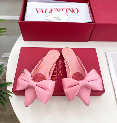 Valenti* 24 new pointed toe bow mules 1:1 VIP