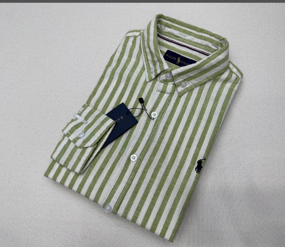 Ralph Laur* (Linen) Striped Long Sleeve Shirt