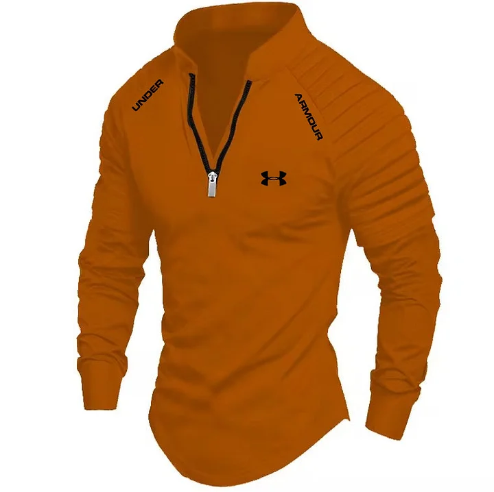 Men's Zip Long Sleeve Sports Casual Shirt