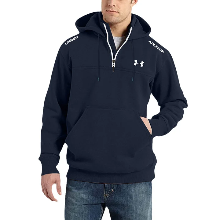 Men's Outdoor Half Zipper Pocket Hoodie