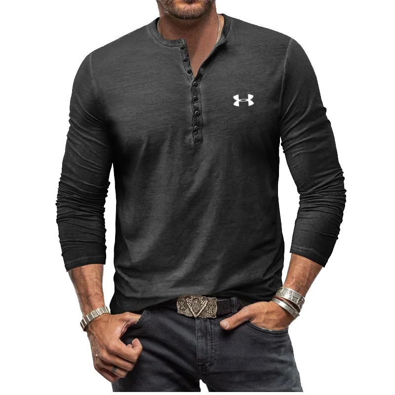 Men's Henry Vintage Long Sleeve T-Shirt