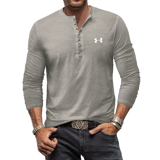 Men's Henry Vintage Long Sleeve T-Shirt