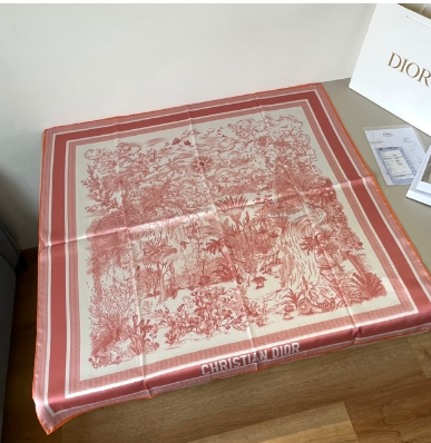 DIO* 25SS 100% silk square scarf