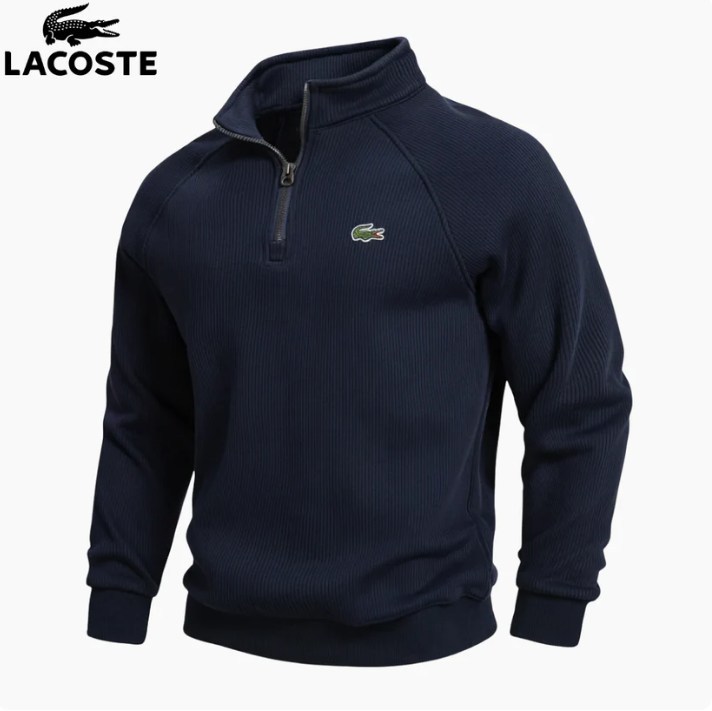 Men's premium zip-up stand collar sweatshirt