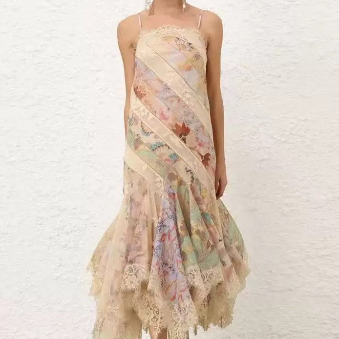 ZIMMERM* Silk and linen lace dress 1:1