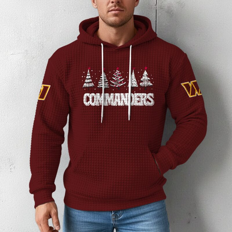 Washington Commanders | Premium NFL Christmas Waffle Hoodie HY