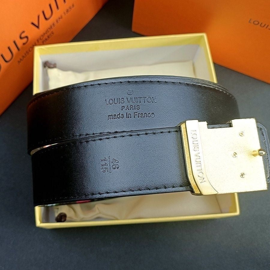 L Graffiti Belt Smooth Buckle