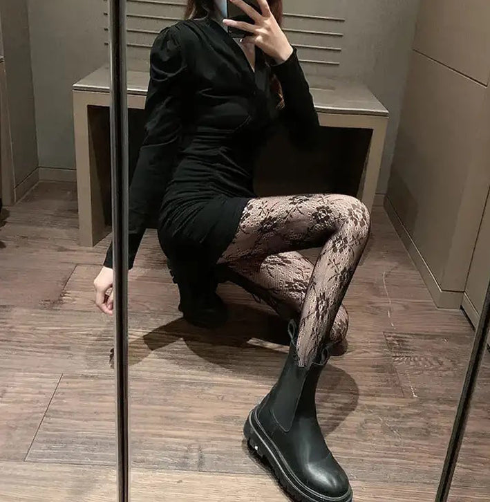 Black stockings thin and breathable