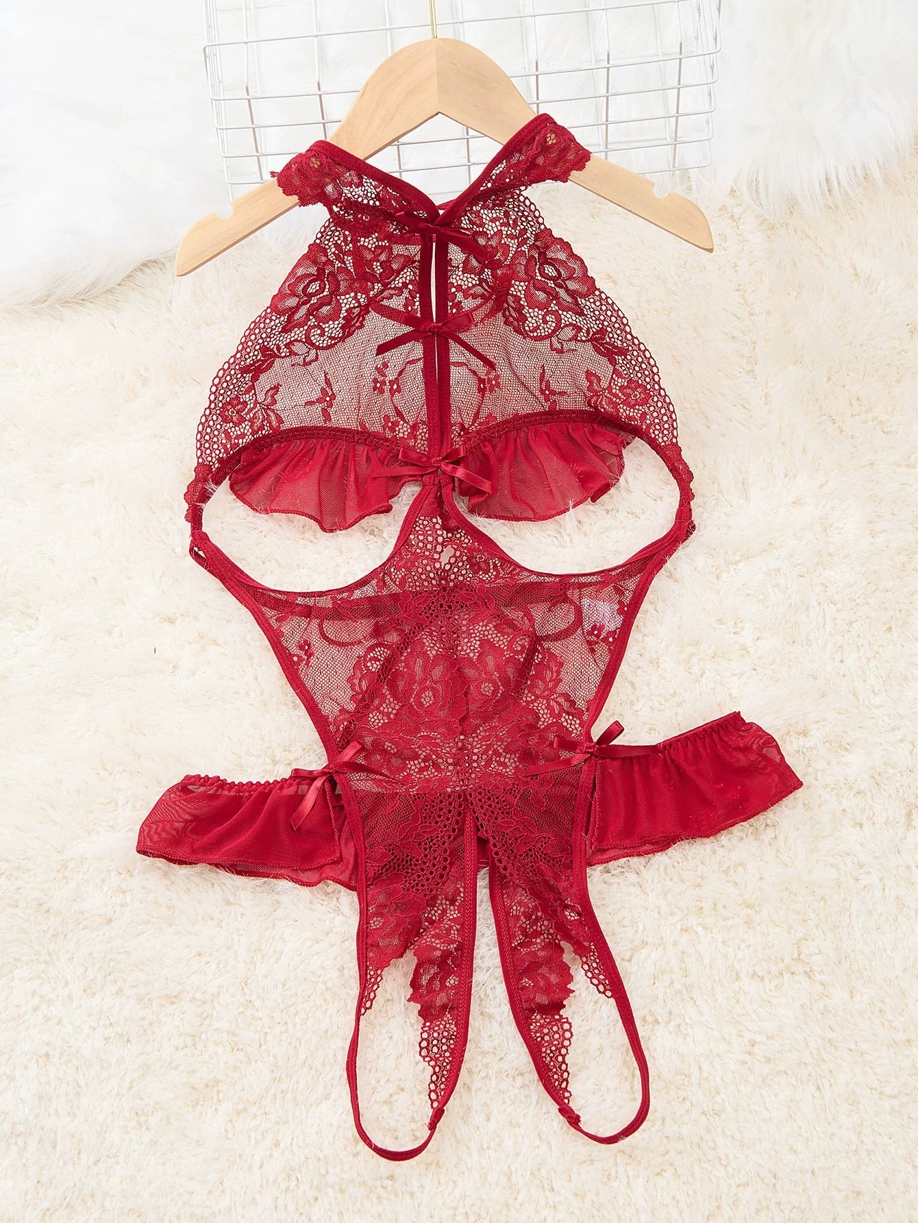 Tight lace patterned lingerie