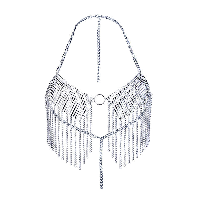 Rhinestone Tassel Chain