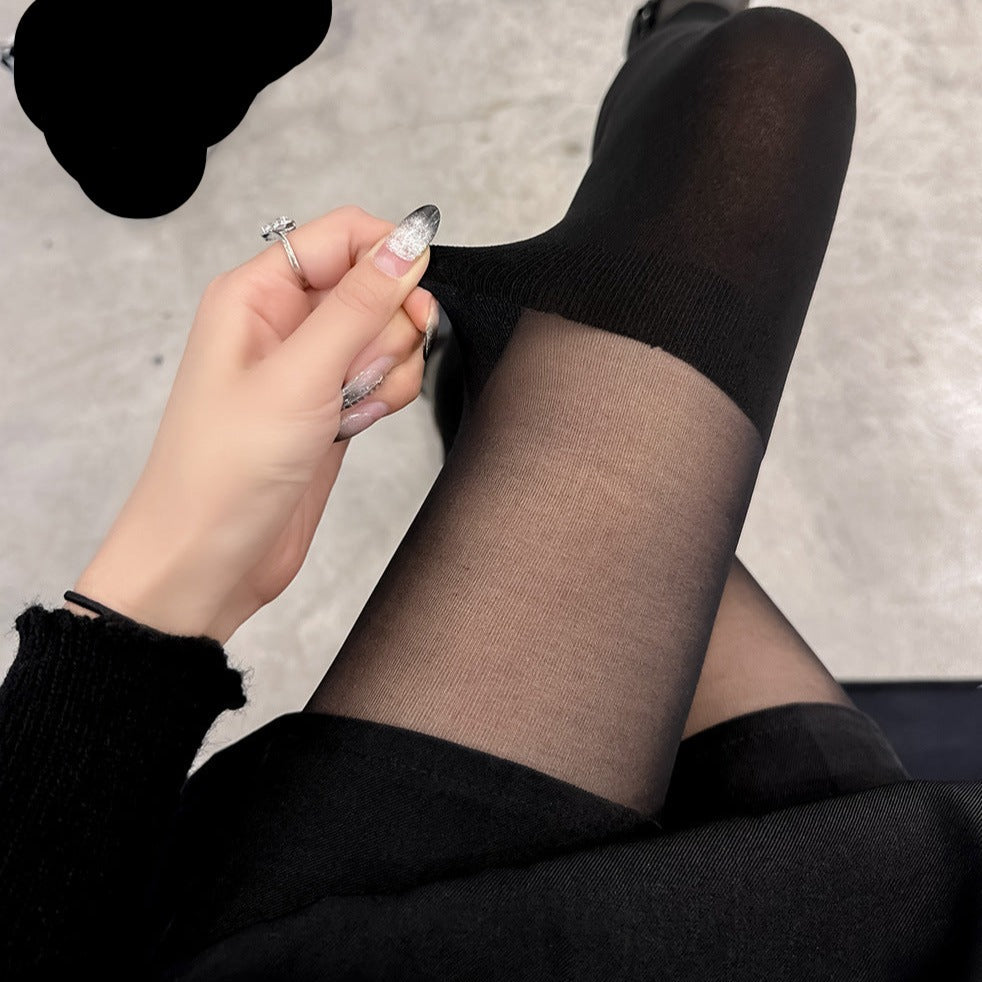 Ultra-thin pantyhose black silk